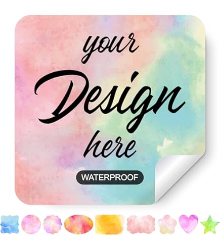 100 Custom Clear Stickers, Clear Labels Transparent Stickers Bulk Print