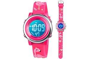 Anloo cyfrowy zegarek na rękę dla małych dzieci, 7 kolorów, wodoszczelny, z alarmem, stoper, dla chłopców, dziewcząt, 3-15 lat