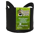Smart Pots 3-Gallon Smart Pot Soft-Sided Container, Black with Cut handles