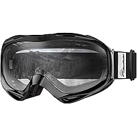 OutdoorMaster Masque de Ski OTG - Anti-Buée Lunettes de Ski, Anti-poussière Coupe-Vent 100% protection UV400 Masques de Snowb
