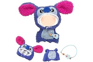 CARREUTY 3 vestiti blu per bambole da 17 cm, set di accessori per bambole, include 1 body 1 cappello 1 ciondolo ragazza per migliori regali senza bambola