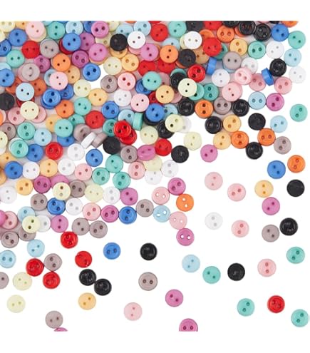 35 mini bottoni neri per cucito, artigianato, bambole e progetti fai da te - Confezione di piccole quantità - Italia