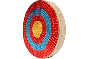 AUVIM Zielscheibe Bogenschießen Handgefertigtes Strohbogenziel für Recurvebogen Compoundbogen oder Langbogen 20Zoll Traditionelles Bogenpfeilziel für Kinder Jugend Erwachsene