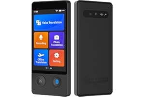ANFIER Appareil de traducteur de langue Aucun WiFi nécessaire Traduction vocale 2024 Traducteur hors ligne mis à jour en 16 langues en ligne pour 144 langues 97 % de haute précision pour les voyages