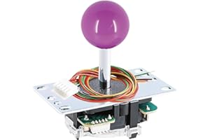 SANWA JLF-TP-8YT Original Joystick Purple - for Arcade Jamma Game 4 & 8 Positions Adjustable, Compatible with Catz Mad SF4 Tournament Joystick (Purple Ball Top) S@NWA