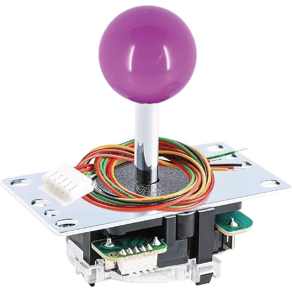Joystick Arcade EG STARTS - 4/8 Voies Réglables - Compatible Mad Catz - Pour Borne Jamma, MAME - Rouge