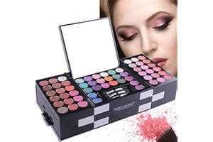 FantasyDay Profi Lidschatten Palette Make Up Kosmetik Makeup Kit - 142 Farben Hochpigmentierte Warme Matt Natürliche Schminke Augenschatten Eyeshadow, 3 Augenbraue, 3 Rouge