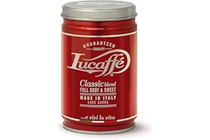‎LUCAFFÉ Lucaffe - Kaffeedose gemahlener Kaffee Classic, 250 Gr | Kaffee für cremigen Espresso gemahlen | Mittlere Röstung | Süßer und vollmundiger Geschmack | Feines und schokoladiges Aroma