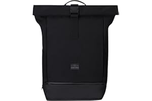 Johnny Urban Rucksack Damen & Herren Groß Schwarz - Allen XL -Großer Rolltop Backpack - Weekender Reiserucksack mit Bodenfach - Daypack für Uni Travel Reise - Wasserabweisend