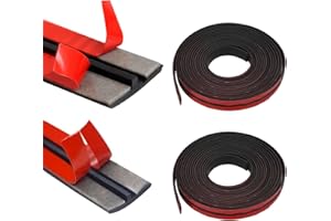 Inscrip Strisce di guarnizione per auto, per parabrezza, in gomma EPDM, a forma di T, per auto, camion, porte, finestre, 2 m x 14 mm + 2 m x 19 mm