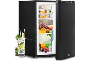 Smad 12v Fridge for Campervan, 53L Caravan Fridge 12v 240v, Lockable Camping Fridge, Silent 2 Way Fridge for Campervan, Motorhome, Caravan, Camper, Van, RV, 0-10℃, Reversible Door