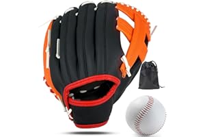 LeapBeast Guanti da Baseball, Brocca Softball Guanti con Morbido Baseball, Solido PU Ispessimento Left Hand Guanti per Bambini/Ragazzi/Adulti Professionale Baseballs Guanto