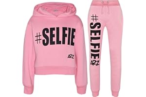 A2Z 4 Kids Girls Tracksuit Hoodie Sweatshirt Top Bottoms Comfortable Gym Jogging Suit Running Workout Jogging Joggers Activewear Sportswear Outfit Set Age 2-13 Years