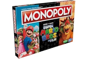 HASBRO GAMING Monopoly : éditon Film Super Mario Bros., Jeu de Plateau pour Enfants, inclut pion Bowser