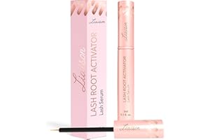 LIAISON Eyelash Growth Serum (3ML) Premium Lash Serum for Eyelash Growth Thickness, Stronger, Healthier Lashes - Eye Lash Serum Growth - Vegan & Cruelty Free - Lash Growth Serum - 2 Month Supply - USA