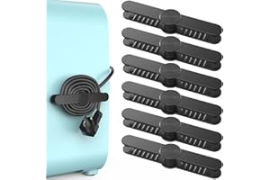 Delidigi Organizer Cavi per Elettrodomestici, 6 Confezioni Adesive di Gadget per la Gestione dei Cavi per Elettrodomestici, Frullatore, Tostapane, Caffettiera, Spremiagrumi e Friggitrice ad Aria
