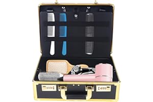 DAIJIUBU Barber Stylist Salon Valigia per il trasporto professionale Custodia portatile da parrucchiere, cassetta degli attrezzi, tagliacapelli organizer per attrezzi (oro)