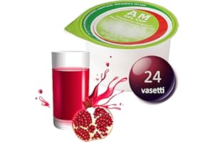 FOODAR ADVANCED RESEARCH AM Gel Cup Acquagel Granatina con edulcorante - Acqua Gelificata pronta all'uso 24 vasetti da 125g