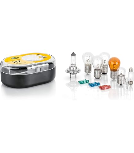 Cora Trousse Lampadine Auto H7 - Set 7 Pezzi Per Fari E Luci Auto, 12V