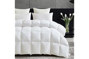 Degrees of Comfort Daunendecke 155x220cm 90% Daunen 10% Federn Ganzjahresdecke, Bezug aus 100% Baumwolle Allergikergeeignet,Oeko-Tex Standard 100