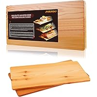 TRUSTTO Grillbretter, Zedernholzbrett zum Grillen, Räucherbretter aus Zedernholz hergestellt aus 100% natürlichem Red…