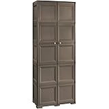 Tontarelli omnimodus armadio 5 moduli 5 ripiani 4 vani aperti, wengè, 79 x 43 x 203 centimeters