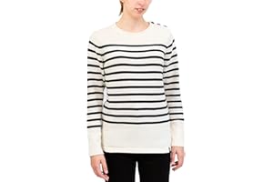 Breizh Ocean - Damen Pullover - Marineblau gestreifter Pullover - BINIC - XS bis 3XL