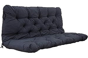 AMBIENTE HOME Ambientehome Made in Europe Cojín para Muebles de jardín, Gris Oscuro