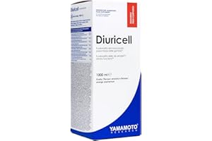 YAMAMOTO Research, Diuricell 1L, Supplément d'Extraits Végétaux Drainants, pour les Ballonnements, la Rétention d'Eau et l'Anti-Cellulite, Saveur Orange et Citron