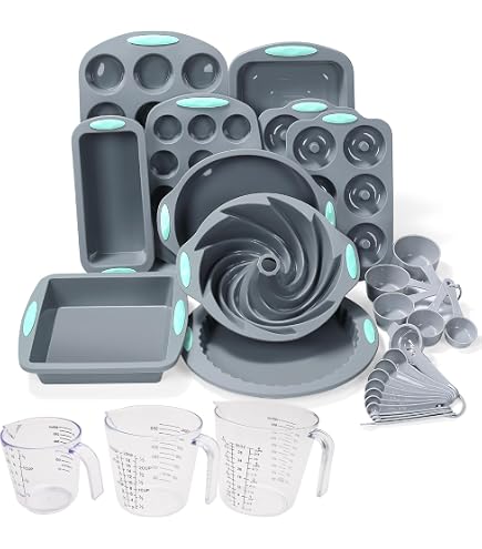 Set De 3 Plaques De Cuisson Antiadhésives NutriChef - Acier Au Carbone, Résistantes Jusqu'à 230°C, Poignées Silicone, Empilables (bleu)