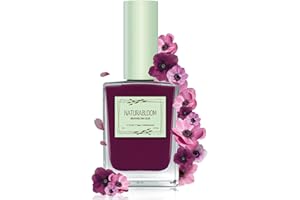 NATURABLOOM Nagellack schnelltrocknend (Dark Fuchsia) - natürlicher Nagellack mit veganer Formel - atmungsaktiv, nachhaltiger und langanhaltend, 14 ml
