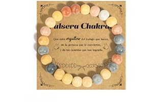 SERENEGLOW Regalos Para San Valentin Pulseras Piedras Originales Naturales Pulsera Chakras Mujer Mujer Pulsera Original Para Mujer Relojes Pulseras Amistad Amigas Regalo Parejas Regalo Cumpleaños Mujer