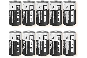 EEMB ER14250 10 x 1/2 AA 3.6V Li-SOCL2 Non Rechargeable Lithium Batteries XL-050F SB-AA02 LS14250 TL-5902 TL-2150 for Dog Collar, Motion Sensor, Home Security System, ER14250