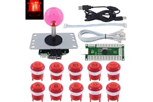 SJ@JX Arcade Game LED DIY Kit Mechanical Keyboard Switch LED Button PC MAME Retropie Arcade Joystick Controller Zero Delay USB Encoder