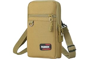 MultiValue 7,2 IN pokrowiec na telefon komórkowy do zawieszenia, tkanina Oxford, torba na ramię z haczykiem i regulowanym paskiem na ramię, mini kieszeń na telefon komórkowy dla kobiet i mężczyzn