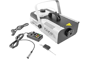 Ibiza - LSM1500PRO - Máquina de humo profesional de 1500W programable con DMX y mando a distancia - Negro