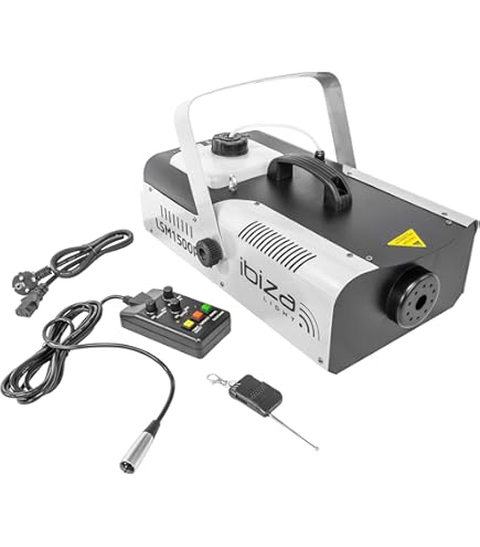 U'King Fog Machine 1200W, 6000CFM with RGB LEDs, Remote, 1L Tank, Portable for Parties