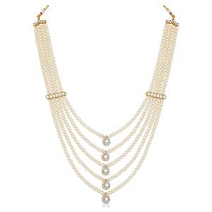 Line Stone \u0026 Pearl Dulha Mala for Men 