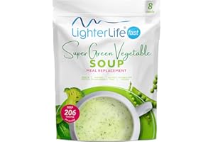 LIGHTERLIFE FAST LighterLife Super Green Vegetable Soup, High in Protein, Meal Replacement Soup, 8 Servings per Pack