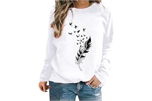 Lemooner Women's sportswear autumn and winter casual pullover top women's sportswear round neck printed long sleeved sportswear loose sportswear