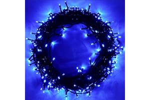 EPESL Luce di Natale 120 LEDs 15m Stringa Luci, Interno da Esterno Funzione di Memoria con 8 Modalità Estensibile Natalizie Catene Luminose Decorazione per Domestici Alberi Halloween Festa Nozze - Blu
