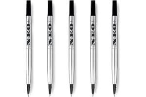 NEO+ Wysokiej jakości wkłady do długopisu kulkowego Quink Fine Point 0,5 mm - kompatybilne z Parker (5 x BLACK INK)