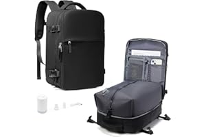 HPLQQ Vacuum Backpack Travel Bag with Pump,Ryanair Underseat Cabin Bags 40x30x20, Carry-ons Hand Luggage Bag Travel Backpack Cabin Size 45x36x20 for Easyjet Backpack with Trolley Sleeve