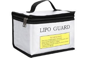 Vueinrg Lipo väska – brandsäker, explosionssäker LiPo Guard med dubbel dragkedja, reflekterande (21,5 x 16,5 x 14,5 cm)