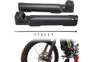 JFG RACING Gabelprotektoren Motorrad,Vordere Stoßdämpfer Gabelschutz Gabel Abdeckung Schutz für Sur Ron Light Bee S/X Sur Ron-Kohlefasermuster