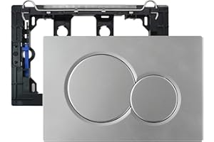 Empyreal Piastra di Attivazione, Pezzi di Ricambio per Serbatoio di Scarico WC, Modello Vecchio, Adatto a Geberit Sigma 01 la Piastra di Attivazione,115770115 Grigio Argento, Doppio Scarico, 1Pezzo.