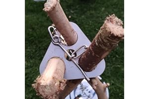 Yuzita Tavola per treppiede da Campeggio: trasforma i Rami in treppiede per falò, Piastra di Supporto per falò in Acciaio Inossidabile con Catena Regolabile per pentole appese