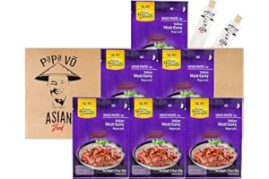 ‎PAPA VO 6er Pack (6x50g) Asian Home Gourmet Meat Curry Rogan Josh Würzpaste (Papa Vo ®)