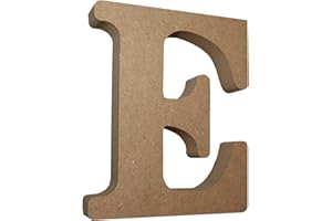 HABERCRAFTS MDF Letter E - Large Free Standing Wooden Letter for Crafts & Decor - Personalised Names