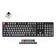 Keychron K10 ISO-UK-Layout Full Size Layout White LED Backlit Hot-Swappable Mechanical Keyboard for Mac Windows, Bluetooth Wireless/USB Wired Computer Keyboard with Brown Switch Gateron G Pro